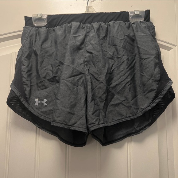 Under Armour Women’s‎ Full Heather Loose Fit Heatgear Running Shorts Size M Gray - Picture 1 of 5